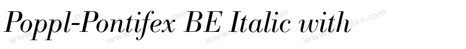 Poppl-Pontifex BE Italic with Oldstyle Figures字体转换
